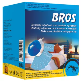 Bros elektromos szúnyogriasztó készülék + 10 lapka (B010)